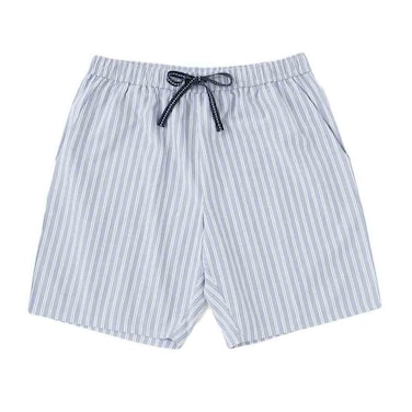 Tex Men Striped Pajama Shorts Set, Sky, Small