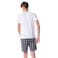 Tex Men Pocket Crew Neck T-Shirt and Plaid Pajama Shorts Set,  Anthracite, Medium