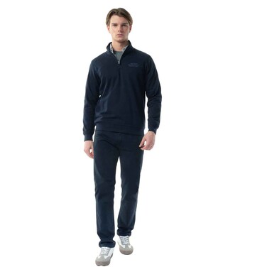 Tex Men Regular Fit Performance Sweatshirt, Navy, L, I274833