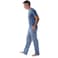Tex Men Checked Pajama Pants,  Chrome Blue, XXL