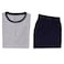 Tex Men Short Sleeve Shorts Set, Grey, M, I274932