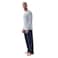 Tex Men Printed Long Sleeve Pajama Set,  Grey, 3XL