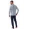 Tex Men Printed Long Sleeve Pajama Set,  Grey, 3XL