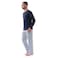 Tex Men Long Sleeve Pajama Set,  Navy, Medium
