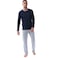 Tex Men Long Sleeve Pajama Set,  Navy, Large