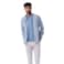Tex Men Smartwear Regular Fit Checked Long Sleeve Shirt, Blue, I274807, Medium