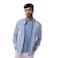 Tex Men Smartwear Regular Fit Checked Long Sleeve Shirt, Blue, I274807, Large