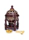 AM Charcoal Incense Burner - Bakhoor Burner, Oud Frankincense Resin Burner - for Office &amp; Home Decor - Lavish 4 Pillar Brown