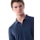 Tex Men Long Sleeve Polo T-Shirt,  Indigo, Large