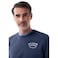 Tex Men Regular Fit Graphic Fleece Sweatshirt,  Indigo, I275061, Small