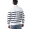 Tex Men Striped Quarter-Zip Long Sleeve Pullover,  Off White, XL
