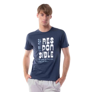 Tex Men Regular Fit Essential T-Shirtt, Indigo, XL