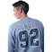 Tex Men Regular Fit Graphic Fleece Sweatshirt, Light Blue, I275061, 3XL