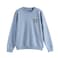 Tex Men Regular Fit Graphic Fleece Sweatshirt, Light Blue, I275061, 3XL