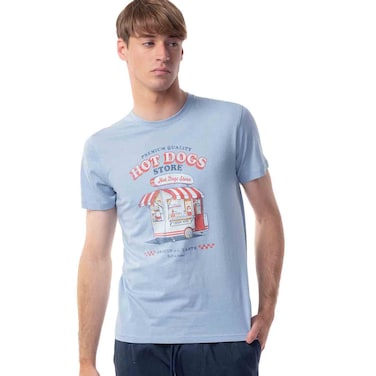 Tex Men Regular Fit Essential T-Shirt, Blue, 3XL