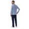Tex Men Printed Long Sleeve Pajama Set,  Sky Blue, XXL