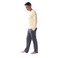Tex Men Printed Long Sleeve Pajama Set,  Yellow, Small