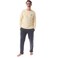 Tex Men Printed Long Sleeve Pajama Set,  Yellow, Small