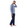 Tex Men Printed Long Sleeve Pajama Set,  Sky Blue, Small