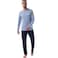 Tex Men Printed Long Sleeve Pajama Set,  Sky Blue, Medium