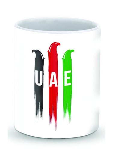 Premium UAE Falcons Designer Mug White/Red/Green