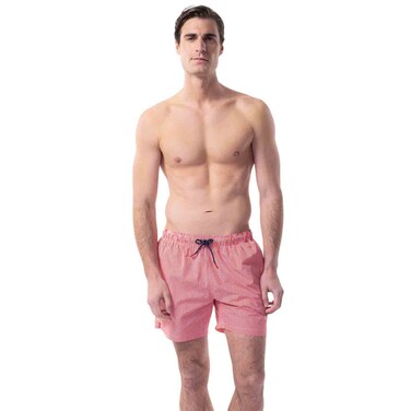 Tex Men Recycled Regular Fit Swim Shorts, Red, I274951, Small