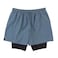 Tex Men Regular Fit Performance Sport Shorts, Teal, I274785, XL