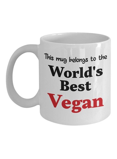World's Best Vegan Printed Coffee Mug White