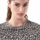 TEX Women Leopard Print T-Shirt, I274587, Beige, M