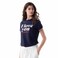 TEX Women Graphic Print T-Shirt, I274586, Navy, S