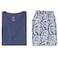 Tex Women  Printed T-Shirt and Pajama Set, Blue, Small, I273942