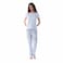 TEX Women Striped Pajama Pants Set, I273947, Sky, M