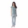 TEX Women Striped Pajama Pants Set, I273947, Moss, XL