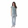 TEX Women Striped Pajama Pants Set, I273947, Moss, XS