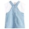 Tex Baby Denim Pinafore Dress and T-Shirt Set, 18 Months, Stone Light, I274059