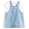 Tex Baby Denim Pinafore Dress and T-Shirt Set, 18 Months, Stone Light, I274059