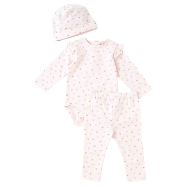 Tex Baby 3-Piece Set Light Pink, 1-3 Months