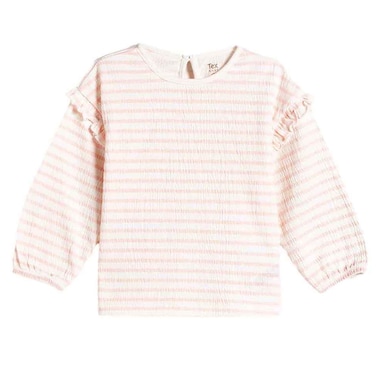 Tex Baby Textured Striped T-Shirt Pink, 23 Months