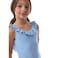 Tex Girls Striped Swimsuit, White, 5 to 6 Years, I276817