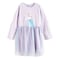 Tex Girls Disney Frozen Elsa Printed Long Sleeve Dress, Lilac, 11 to 12 Years, I277136