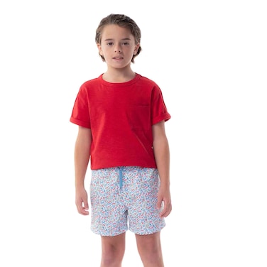 Tex Boys Floral Swim Shorts, Coral, 4 to 5 Years, I276834