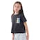 Tex Girls Printed Half T-Shirt, Anthracite Dark, 5 to 6 Years, I276635