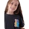 Tex Girls Printed Half T-Shirt, Anthracite Dark, 7 to 8 Years, I276635