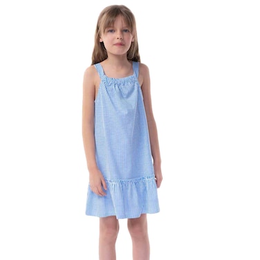 Tex Girls Striped Dress, Blue, 11 to 12 Years, I276833