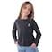 Tex Girls Printed Full T-Shirt, Anthracite Dark, 7 to 8 Years, I993948