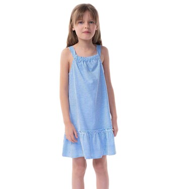 Tex Girls Striped Dress, Blue, 9 to 10 Years, I276833