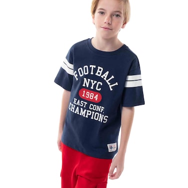 Tex Boys Half T-Shirt, Navy, 13 to 14 Years, I276707