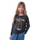 Tex Girls Printed Full T-Shirt, Anthracite Dark, 5 to 6 Years, I993947