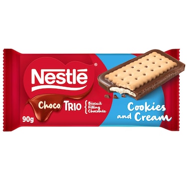 Nestl&eacute; Cookies &amp; Cream Chocolate Biscuit Bar, 90g