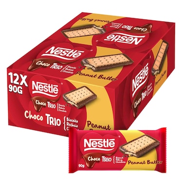 Nestle Choco Trio Peanut Butter 90g Pack of 12